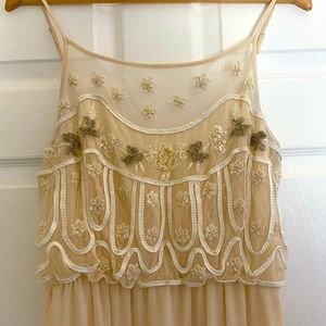 Free People | Cream Beaded Maxi Dress